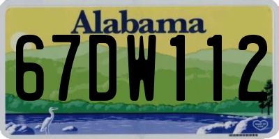 AL license plate 67DW112