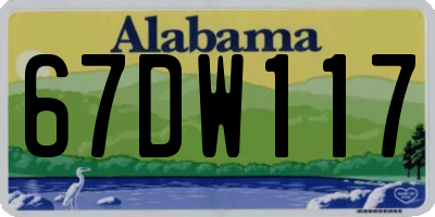 AL license plate 67DW117