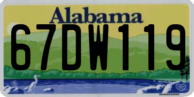 AL license plate 67DW119