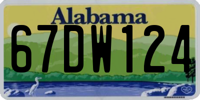 AL license plate 67DW124