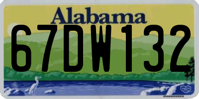 AL license plate 67DW132