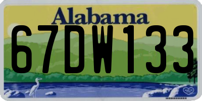 AL license plate 67DW133