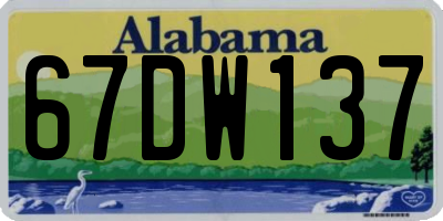 AL license plate 67DW137