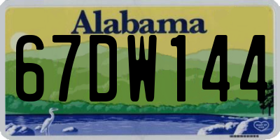 AL license plate 67DW144