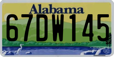 AL license plate 67DW145