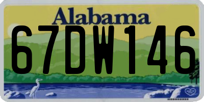 AL license plate 67DW146