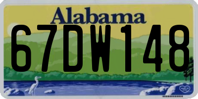 AL license plate 67DW148