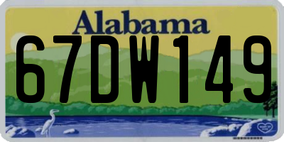 AL license plate 67DW149