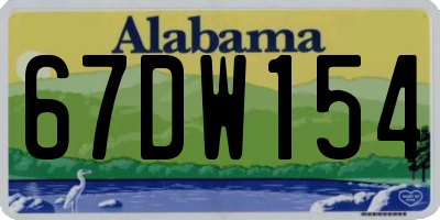 AL license plate 67DW154