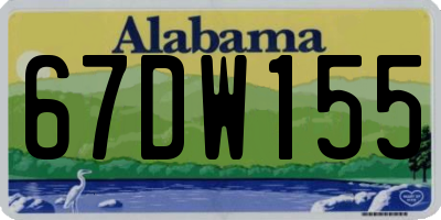 AL license plate 67DW155