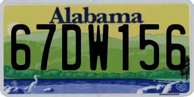 AL license plate 67DW156