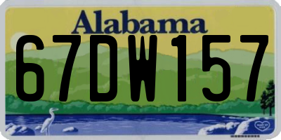 AL license plate 67DW157