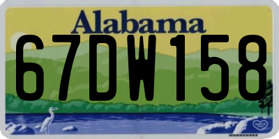 AL license plate 67DW158