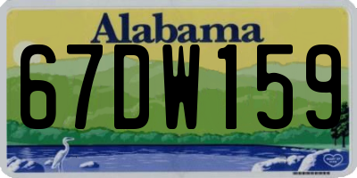 AL license plate 67DW159