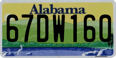 AL license plate 67DW160