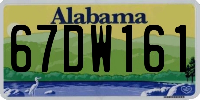 AL license plate 67DW161