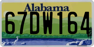 AL license plate 67DW164