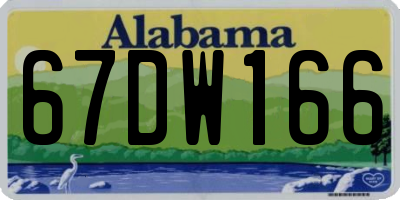 AL license plate 67DW166