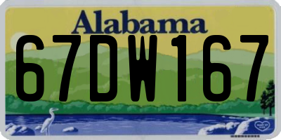 AL license plate 67DW167