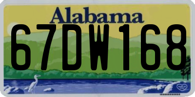 AL license plate 67DW168