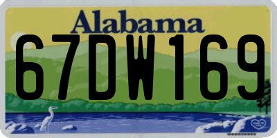 AL license plate 67DW169