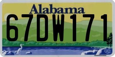 AL license plate 67DW171