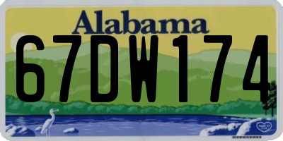 AL license plate 67DW174