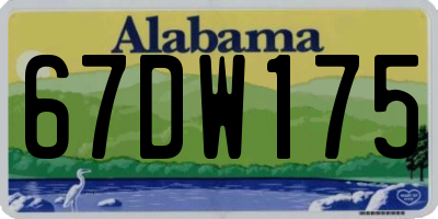 AL license plate 67DW175