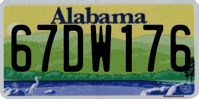 AL license plate 67DW176