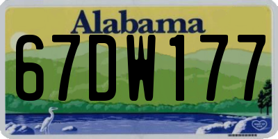 AL license plate 67DW177