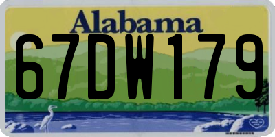 AL license plate 67DW179