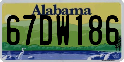 AL license plate 67DW186