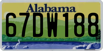 AL license plate 67DW188