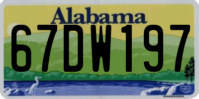 AL license plate 67DW197