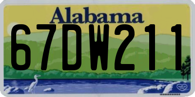 AL license plate 67DW211