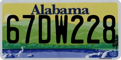 AL license plate 67DW228