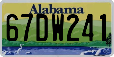 AL license plate 67DW241