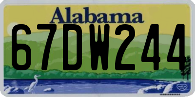 AL license plate 67DW244