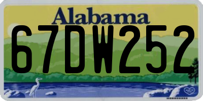 AL license plate 67DW252