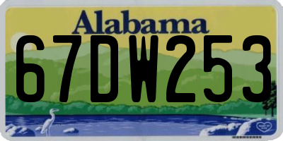 AL license plate 67DW253