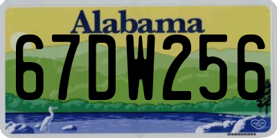 AL license plate 67DW256