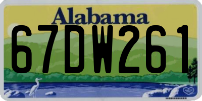 AL license plate 67DW261