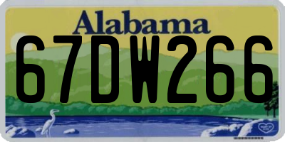 AL license plate 67DW266