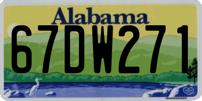 AL license plate 67DW271