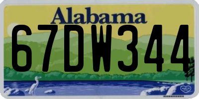 AL license plate 67DW344