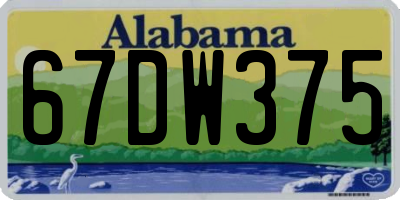 AL license plate 67DW375