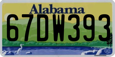 AL license plate 67DW393