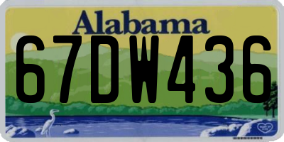 AL license plate 67DW436