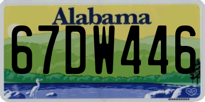 AL license plate 67DW446