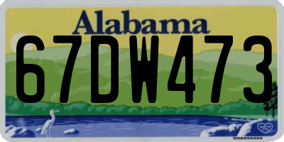 AL license plate 67DW473